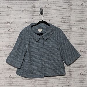 Ann Taylor LOFT womens sz:6 blue tweed crop blazer